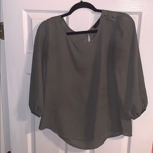 Army green blouse